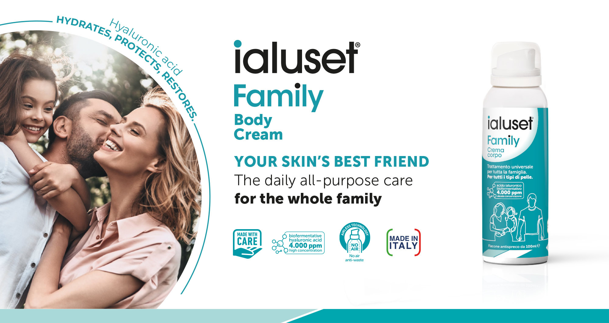 ialuset Family - Your skin's best friend - All-purpose moisturizing treatment for the entire family